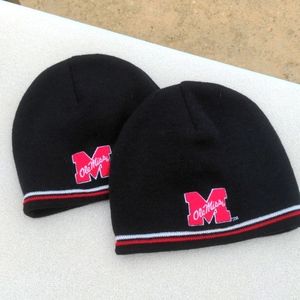 Colosseum Athletic Navy Beenie with Red & White Trim Ole Miss Logo Patch
